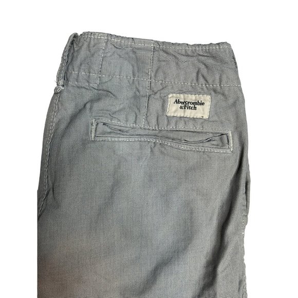 Abercrombie & Fitch Mens Size 30 Chino Gray 7" Inseam Button Fly Pockets - Picture 4 of 7